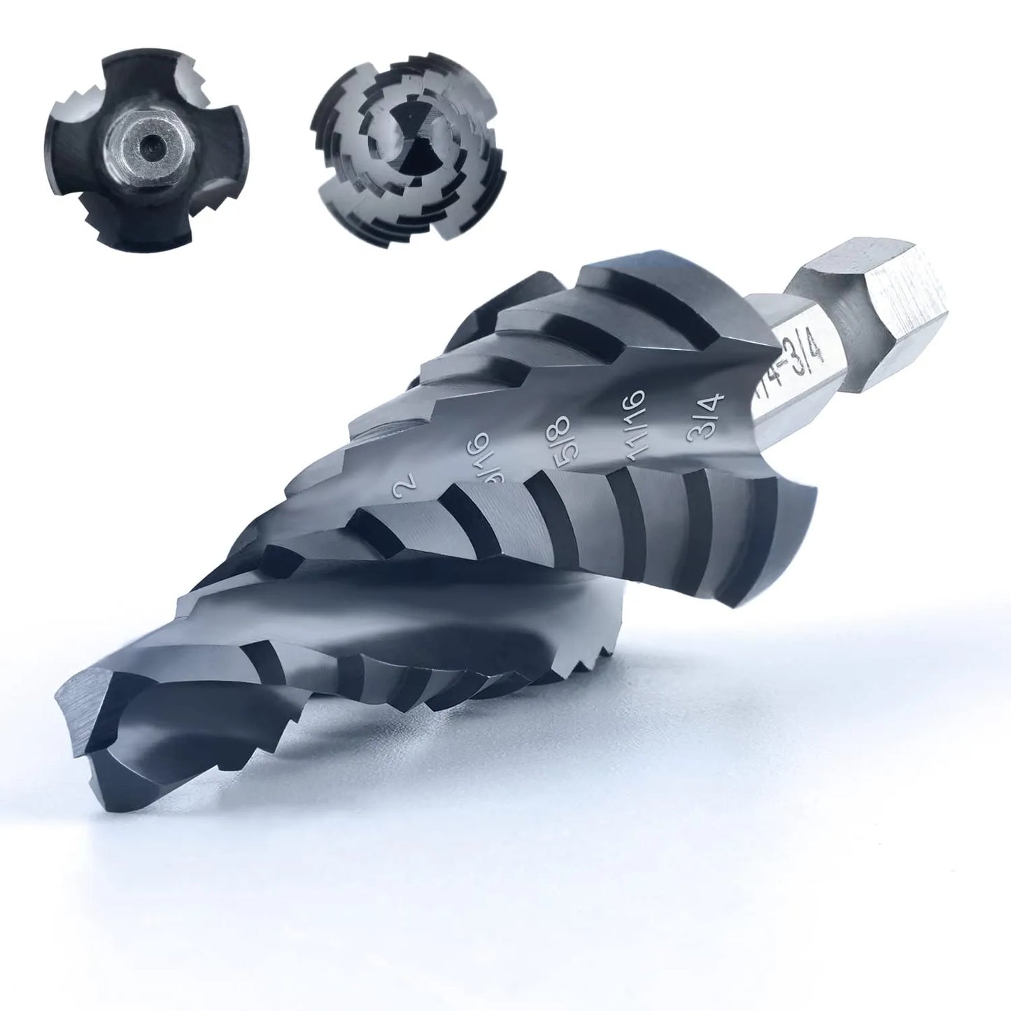M35 Cobalt Four Spiral Flute Step Drill Bit