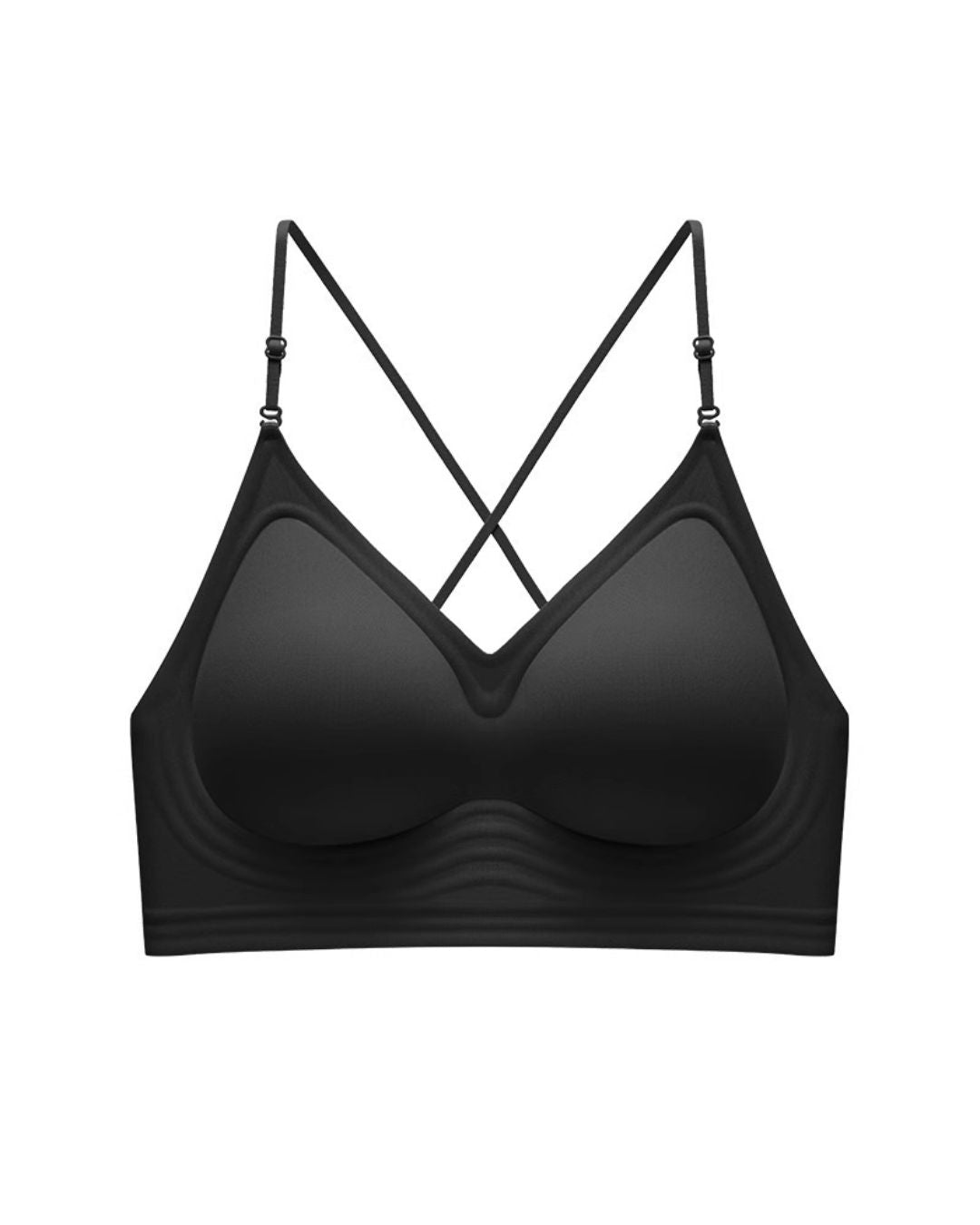 U-Back Invisible Halter Thin Straps Push-Up Seamless JellyBra Support Backless Lingerie