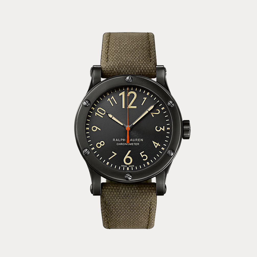 45 MM Chronometer Steel Black Dial