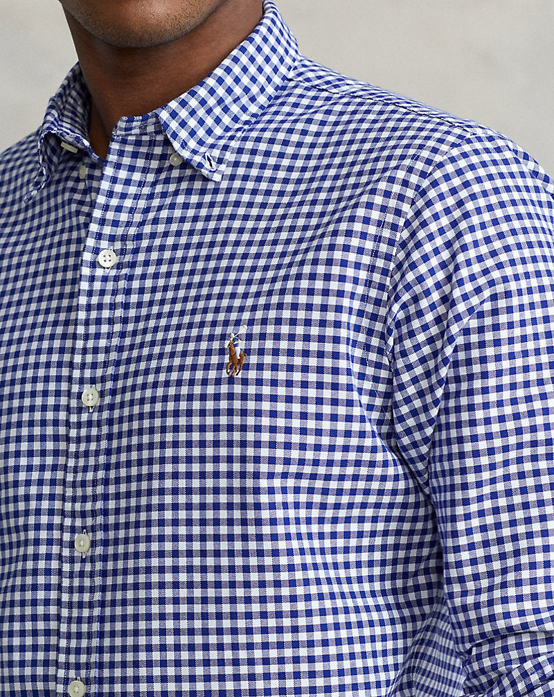 Slim Fit Gingham Oxford Shirt Royal/White