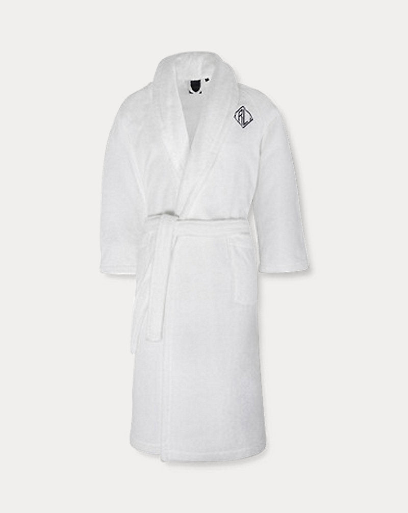 Langdon Shawl-Collar Bathrobe White