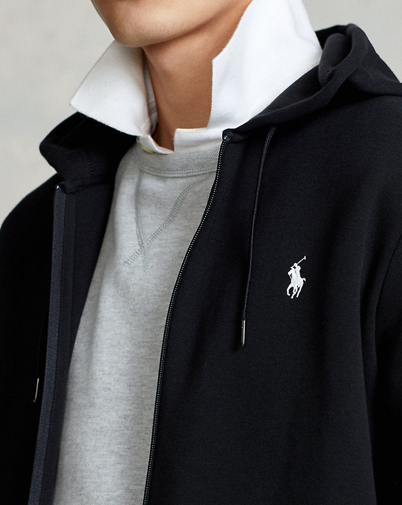 Double-Knit Full-Zip Hoodie Black