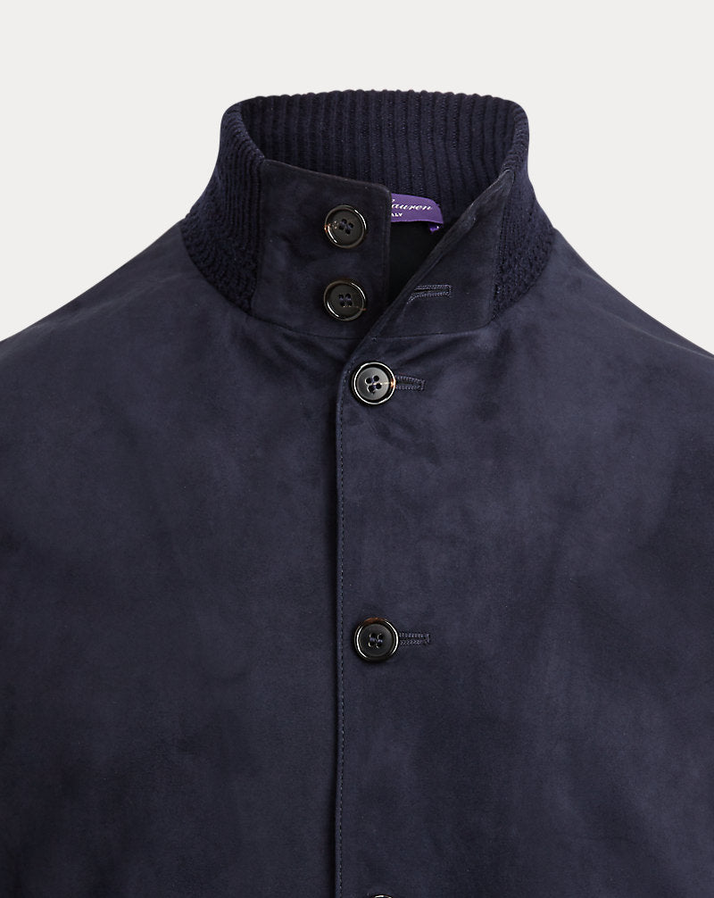 Wildleder-Cashmere-Cardigan Classic Chairman Navy
