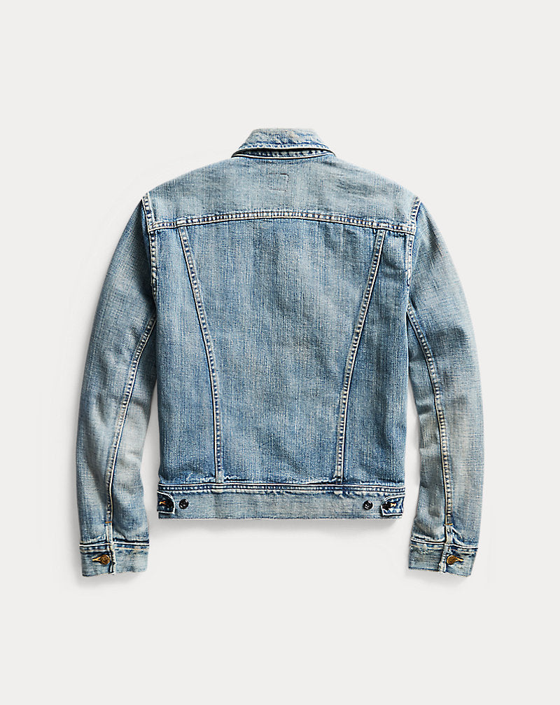 Leeland Indigo Denim Trucker Jacket Leeland Wash