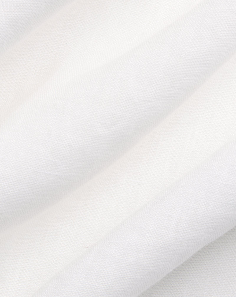Custom Fit Linen Shirt White