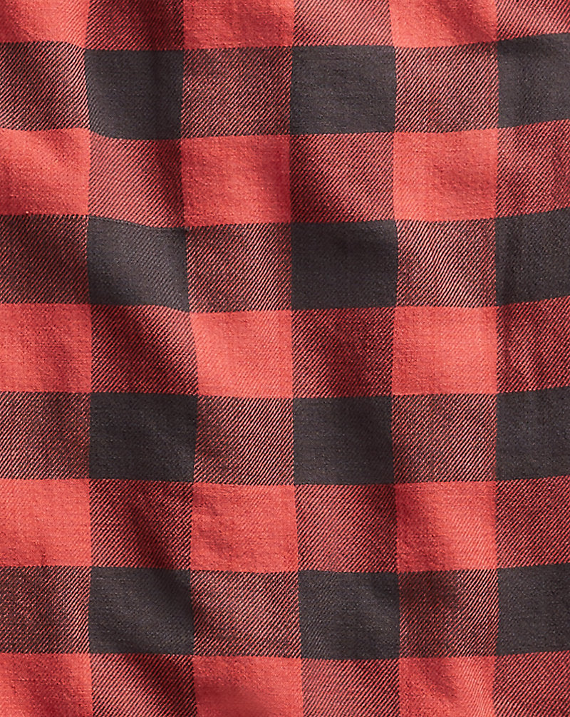 Plaid Twill Workshirt Red Black