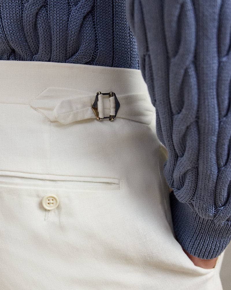 Gregory Maßgeschneiderte Leinenhose Optic White