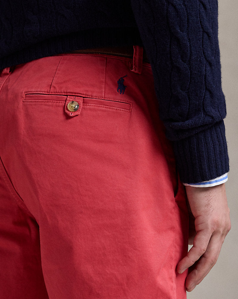 20.3 cm Stretch Straight Fit Chino Short Nantucket Red