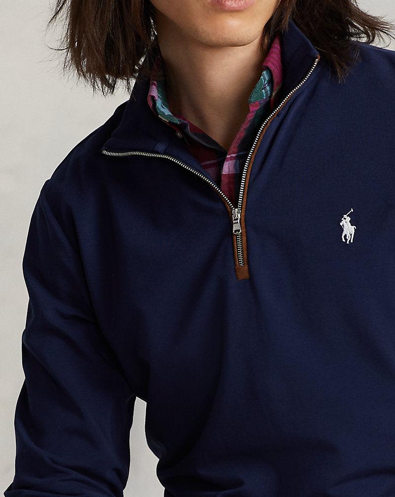 Water-Repellent Terry Sweatshirt Refined Navy