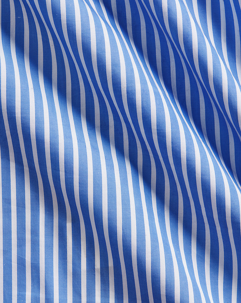 Bengal-Stripe Poplin Shirt Medium Blue And White