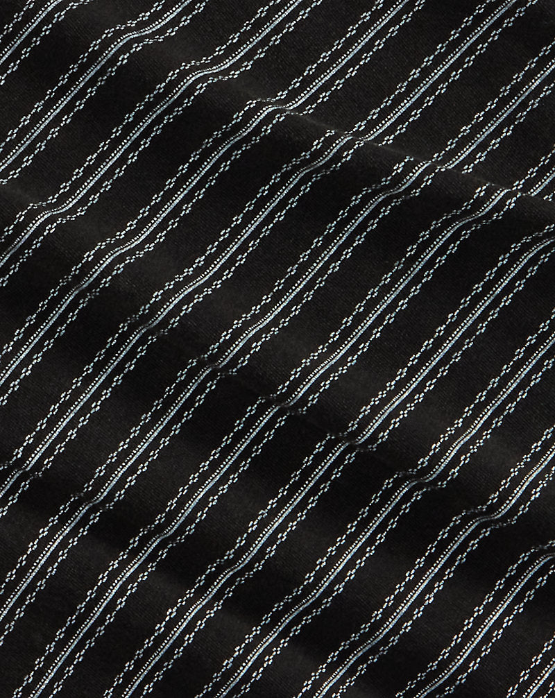 Indigo Striped Jacquard T-Shirt Black Multi