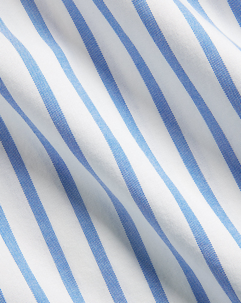Custom Fit Striped Oxford Shirt Blue/White