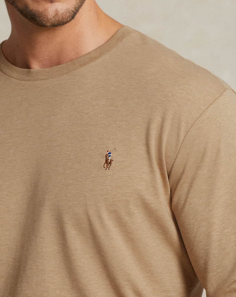 Soft Cotton Long-Sleeve T-Shirt Classic Camel Heather