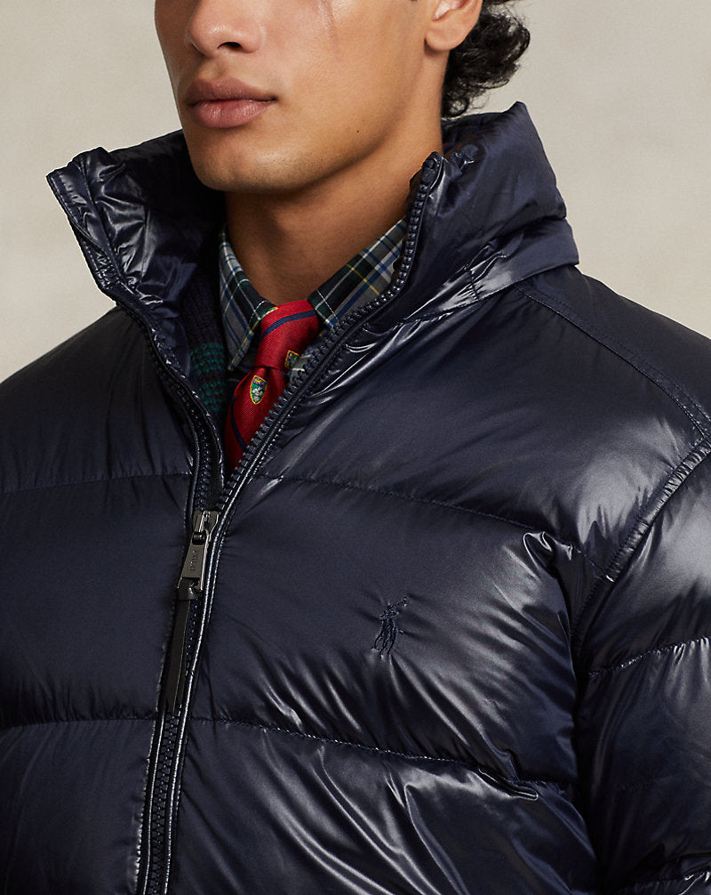 The Decker Glossed Down Jacket Collection Navy Glossy