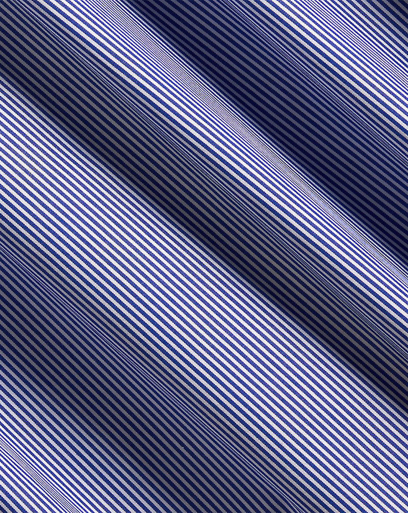 Striped Stretch Poplin Shirt Blue/White