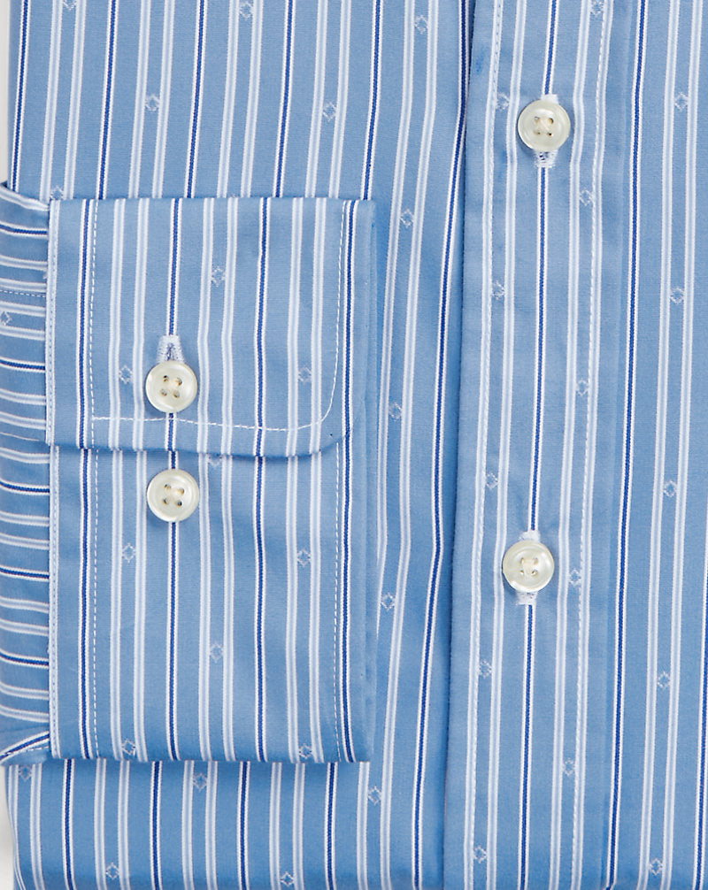Custom Fit Striped Dobby Shirt Fall Blue/White