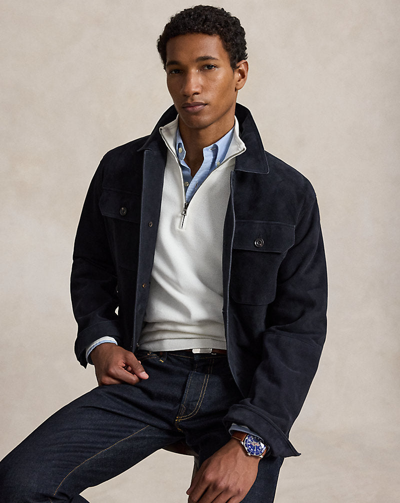 Mesh-Knit Cotton Quarter-Zip Jumper Deckwash White