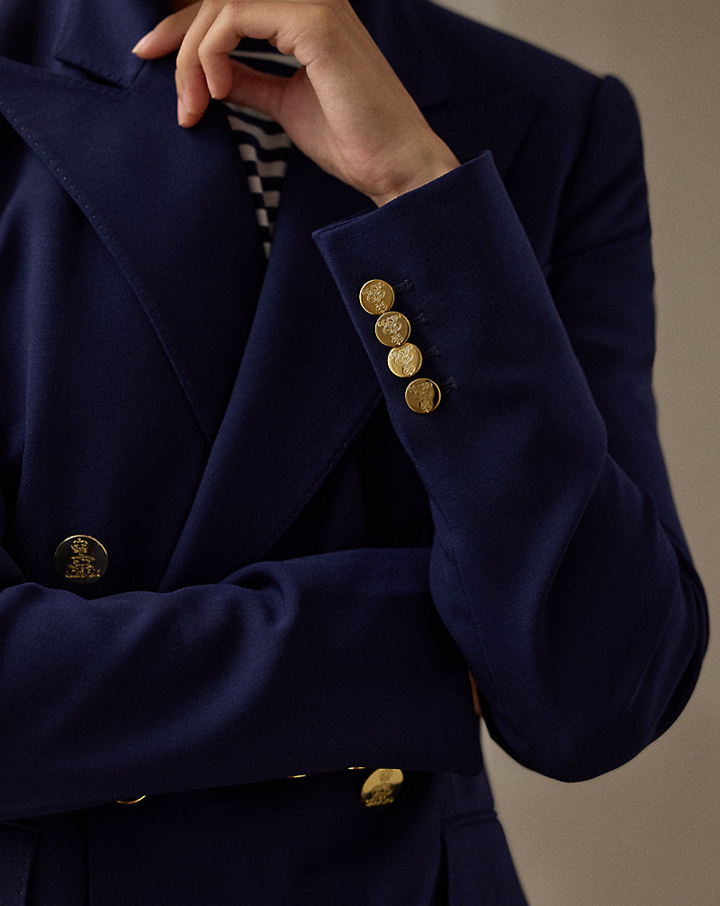 Camden Jacke aus Wolle-Crêpe Luxus Marine