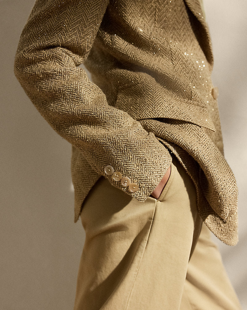 Preston verzierte Tweedjacke in Hellbraun