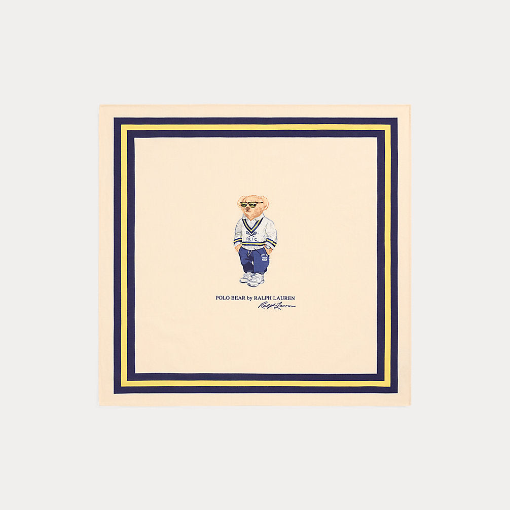 Polo Bear Cotton Bandanna Cream Multi