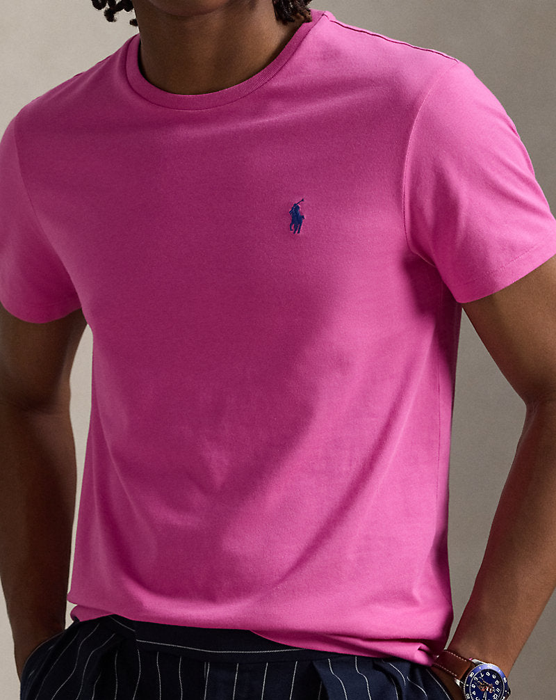 Custom Slim Fit Jersey Crewneck T-Shirt Peony