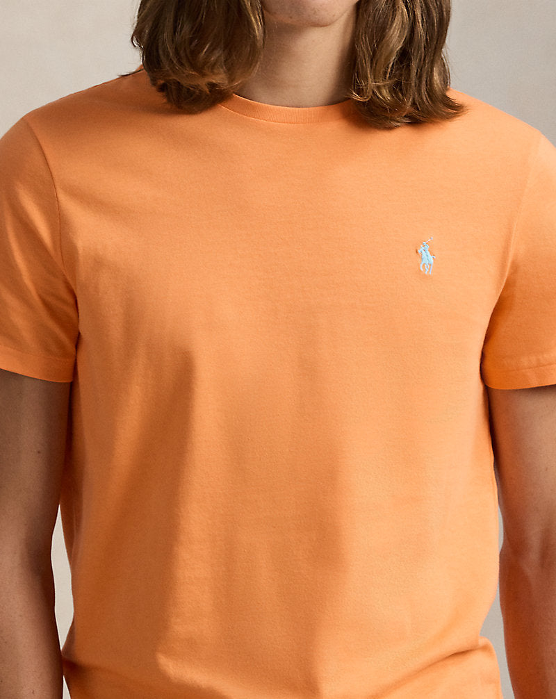 Custom Slim Fit Jersey Crewneck T-Shirt Classic Peach