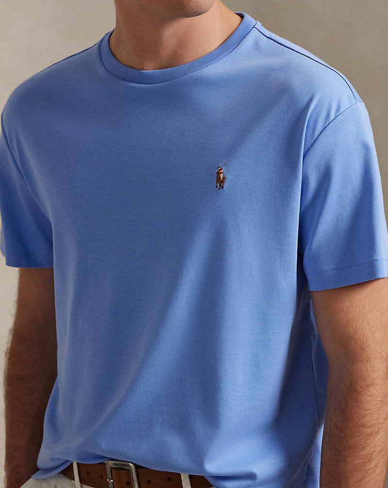 Custom Slim Fit T-Shirt aus weicher Baumwolle Canvas Blue