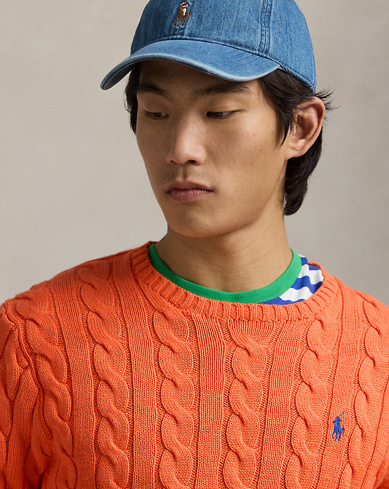 Cable-Knit Cotton Jumper Spring Melon