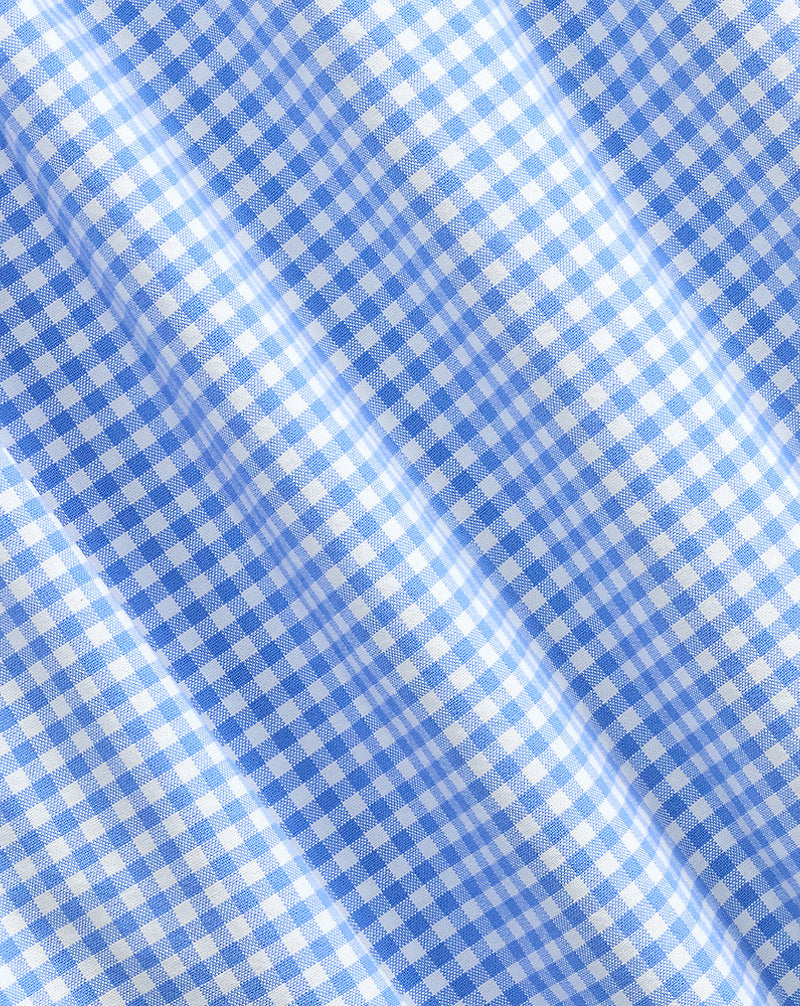 Custom Fit Gingham Oxford Shirt Light Blue/White