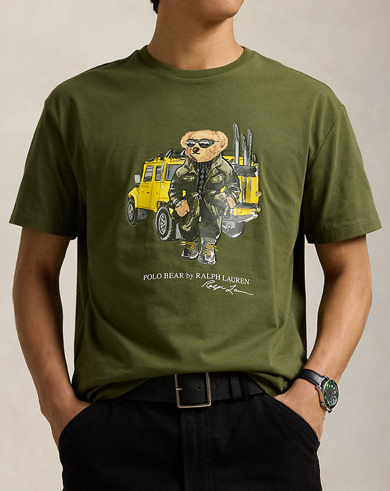 Classic Fit Polo Bear Jersey T-Shirt New Olive Defender B
