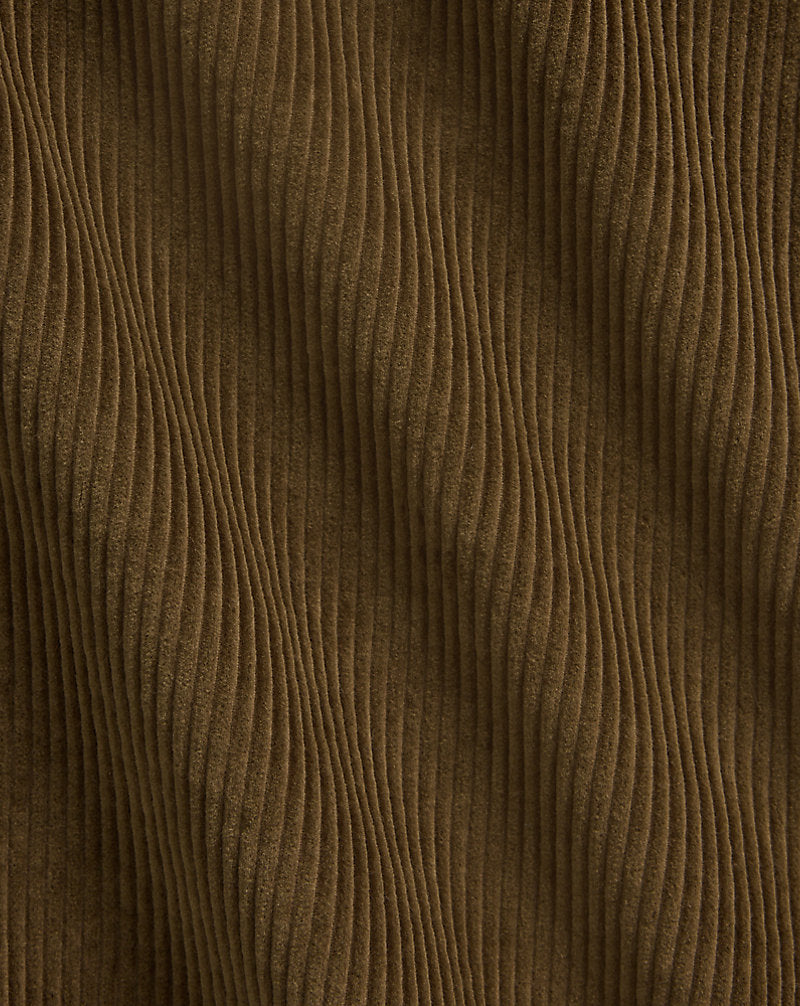 Classic Fit Corduroy Camp Shirt Truffle