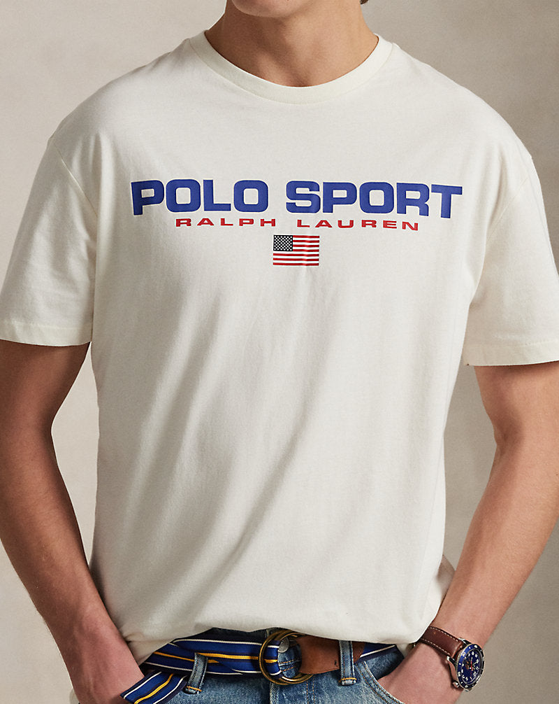 Classic Fit Polo Sport Jersey T-Shirt Clubhouse Cream