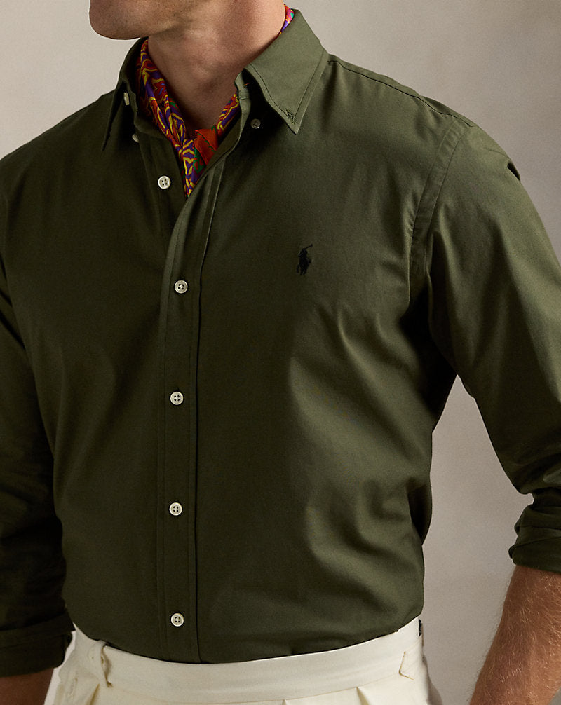 Slim Fit Stretch Poplin Shirt Armadillo