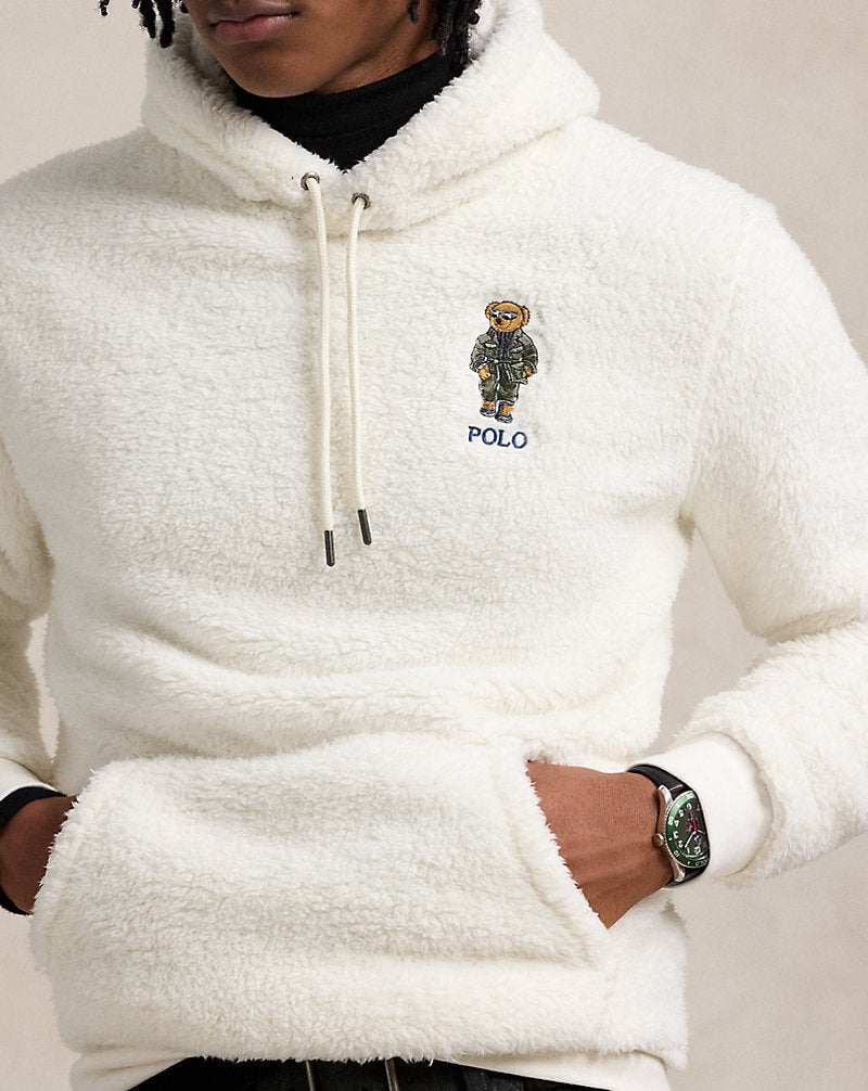 Polo Bear Pile Fleece Hoodie Antq Cream Defender