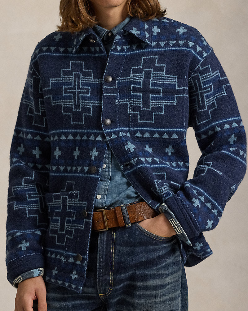 Naiomi Glasses Wool Jacket Navy Combo