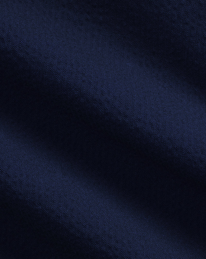 Custom Fit Seersucker Shirt Astoria Navy