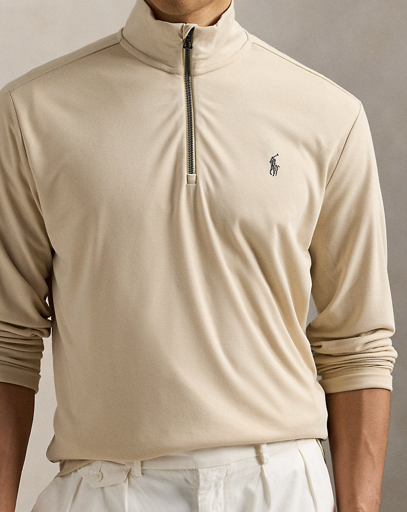Performance Interlock Pullover Ranch Cream