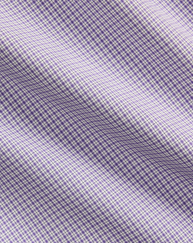 Classic Fit Checked Poplin Shirt Purple Navy Multi