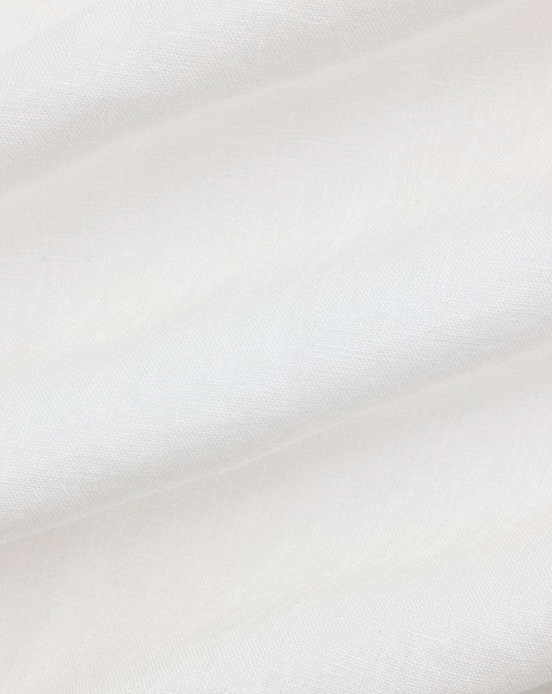 Australian Open Linen-Blend Camp Shirt White