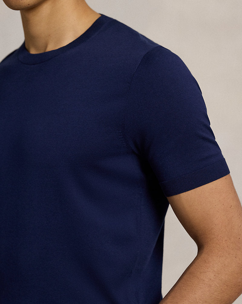 Cotton Short-Sleeve Jumper Bright Navy