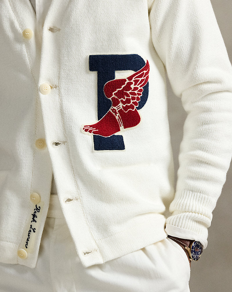 P-Wing Cotton Cardigan Cream Combo