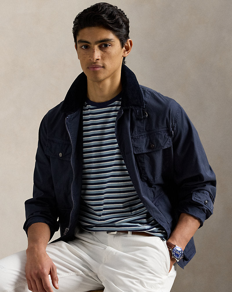 Classic Fit Striped Jersey T-Shirt Blue Note Multi