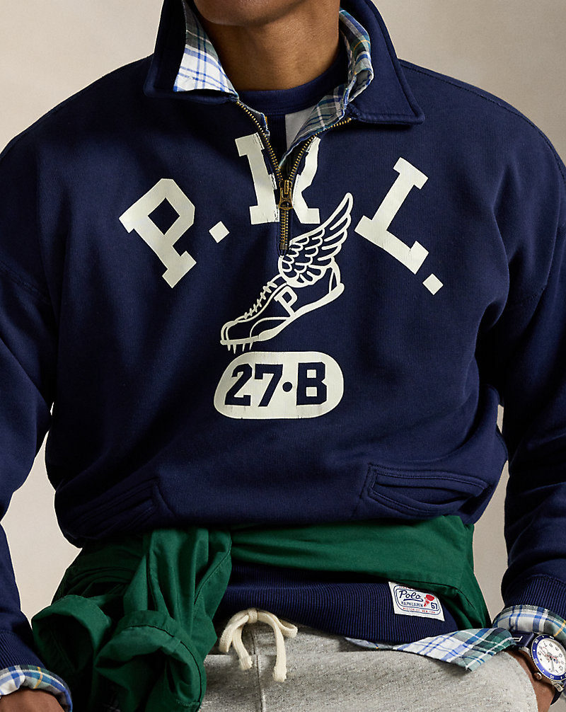Vintage Fit Logo Fleece Sweatshirt Cruise Navy