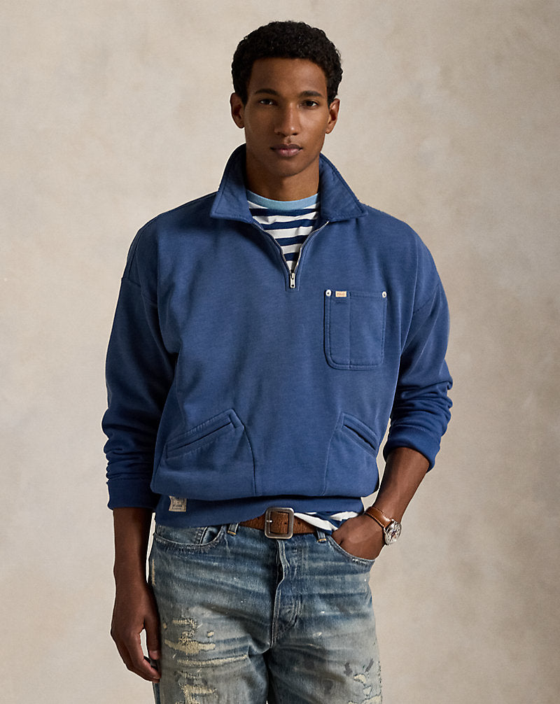 Vintage Fit Fleece Pocket Sweatshirt Old Royal