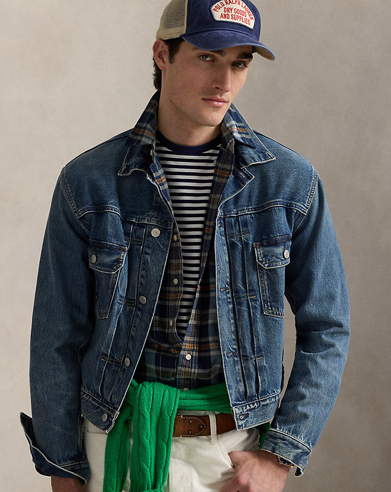 Classic Fit Indigo Madras Shirt Navy Pink Multi