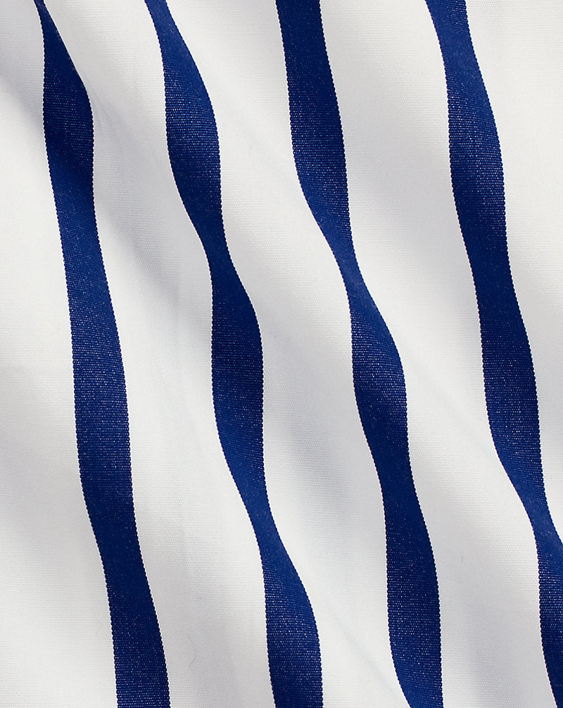 Classic Fit Striped Poplin Shirt White/Blue