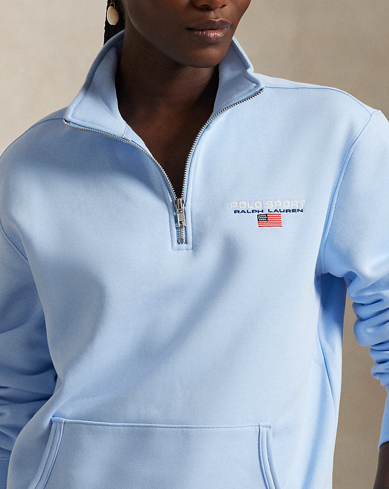 Polo Sport Fleece Quarter-Zip Sweatshirt Bluebell/White