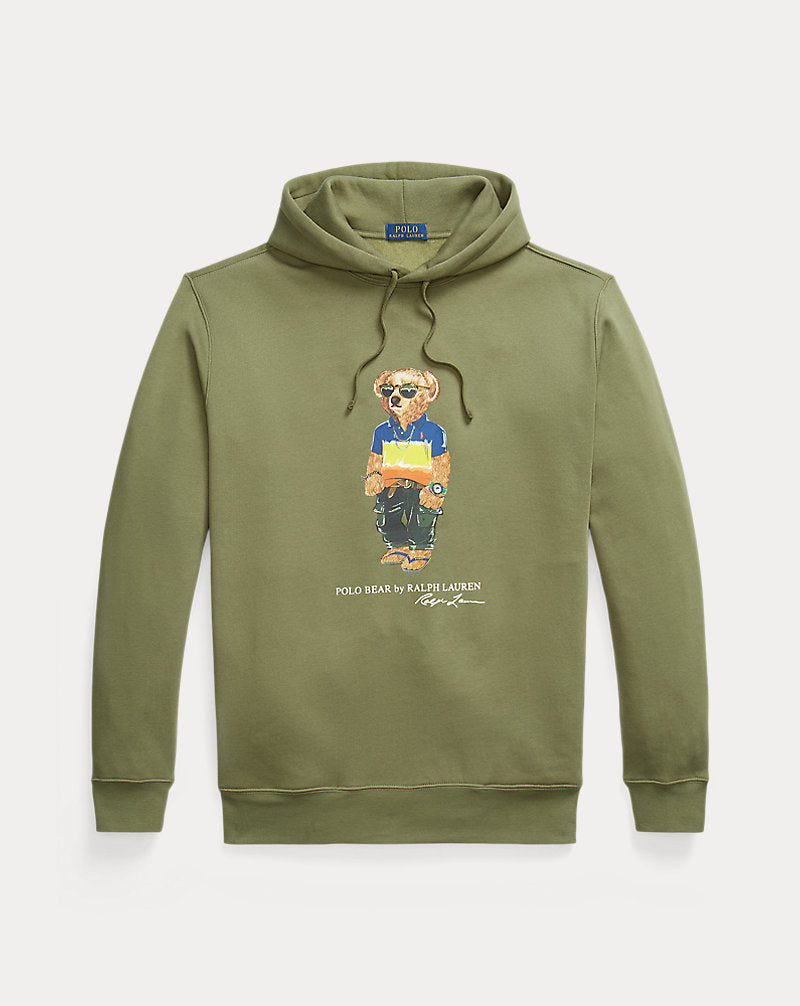 Polo Bear Fleece Hoodie Tree Green Beach Shp