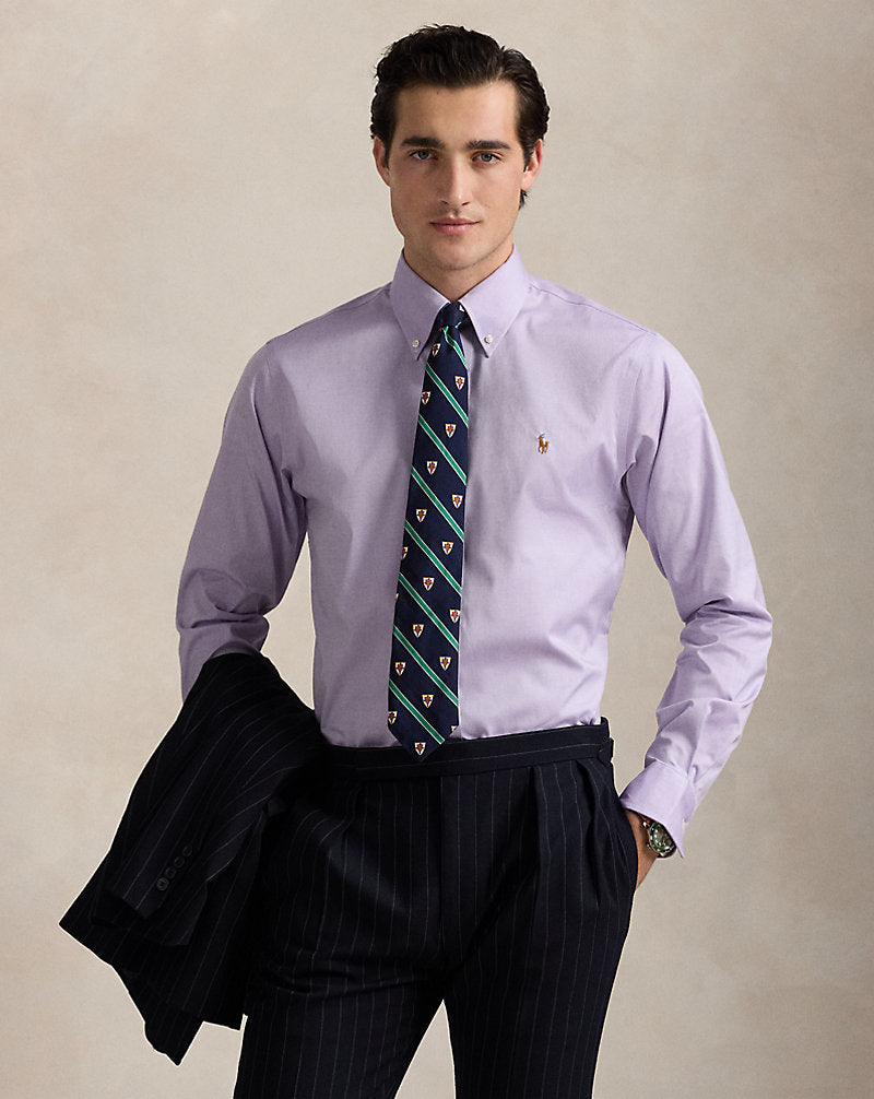 Custom Fit Oxford Shirt Light Purple/White