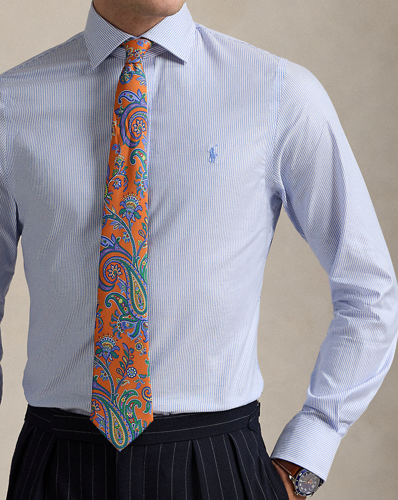 Regent Slim Fit Striped Textured Shirt Light Blue/White